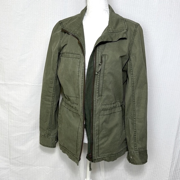 MADEWELL Army Olive Green Zip Up Military Fleet Utility Jacket - Size Small - Picture 4 of 13